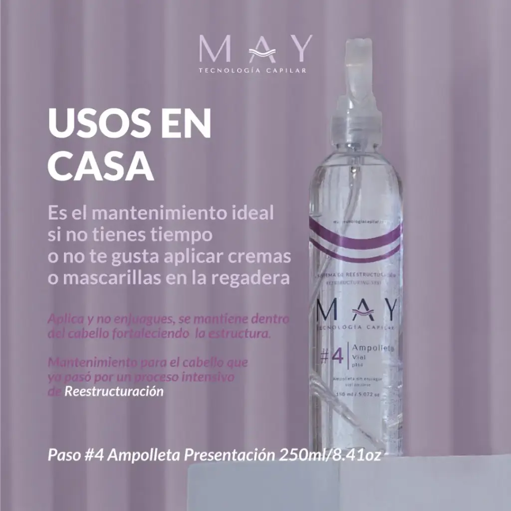 #4 Ampolleta MAY Tecnología Capilar 250mL