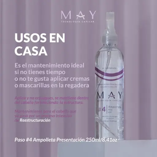 [E-COM15] #4 Ampolleta MAY Tecnología Capilar 250mL